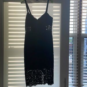 Express lace midi dress with cutouts